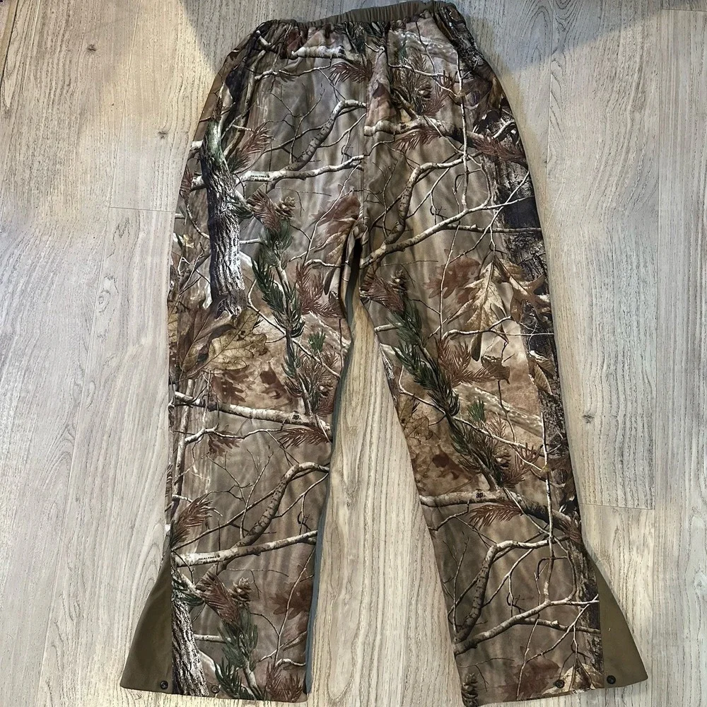 Mad Dog Gear Large Mossy Oak‎ Break Up Camo Mesh Lined Hunting Pants Quiet EUC